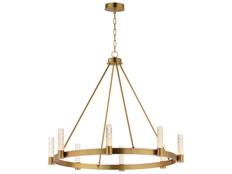 Maxim Lighting Duchess 8-Light Natural Aged Brass Linear Round Chandelier