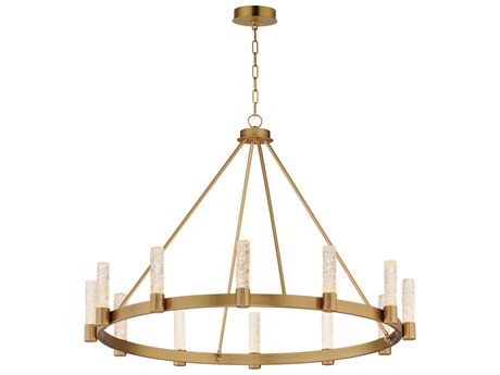 Maxim Lighting Duchess 12-Light Natural Aged Brass Linear Round Chandelier