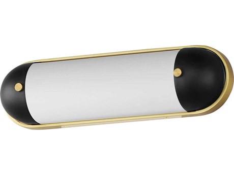 Maxim Lighting Capsule 1-Light Black Natural Aged Brass Vanity Light