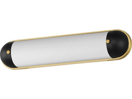 Maxim Lighting Capsule 1-Light Black Natural Aged Brass Vanity Light