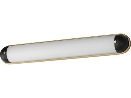 Maxim Lighting Capsule 1-Light Black Natural Aged Brass Vanity Light