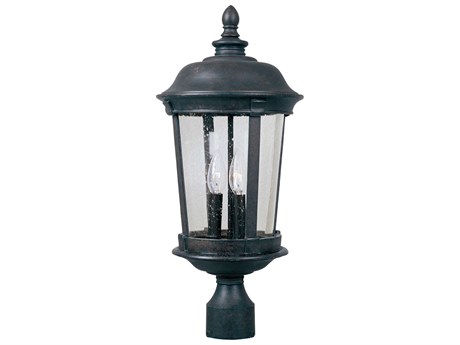 Maxim Lighting Dover VX & Seedy Glass 3 - Light Incandescent Outdoor Post Light