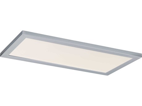 Maxim Lighting Sky 1-Light Brushed Aluminum Silver Flush Mount