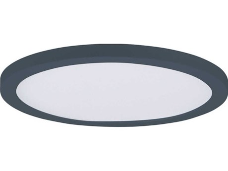 Maxim Lighting Chip 1-Light Black White Round Flush Mount