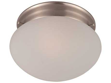 Maxim Lighting Essentials 1-Light Satin Nickel Bowl Flush Mount