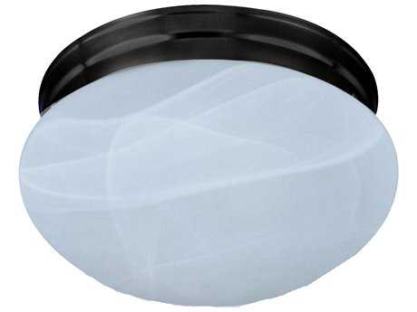 Maxim Lighting Essentials 1-Light Oil Rubbed Bronze Glass Bowl Flush Mount