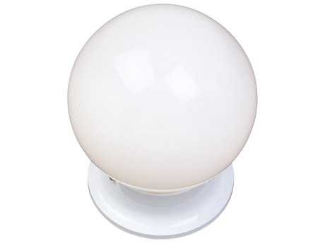 Maxim Lighting Essentials 1-Light White Glass Globe Flush Mount