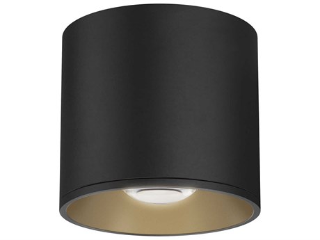 Maxim Lighting Stout 1-Light Black Cylinder Flush Mount
