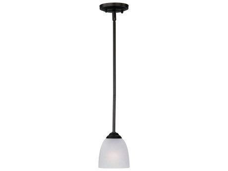 Maxim Lighting Stefan 1-Light Black Glass Dome Mini Pendant