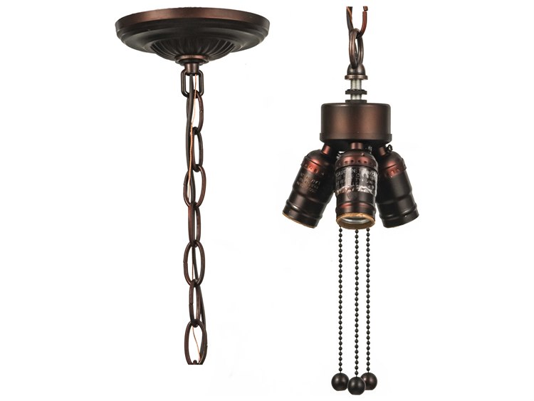 Meyda Fixtures 3-Light Mahogany Bronze Pendant Hardware