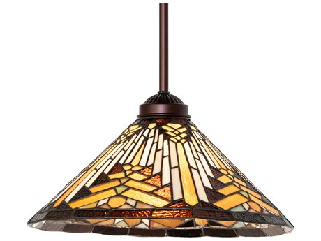 Meyda Nuevo Mission 1-Light Mahogany Bronze Mini Pendant