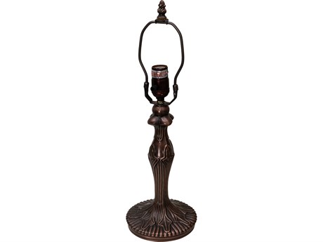 Meyda Fleur Mahogany Bronze 1-Light Table Lamp