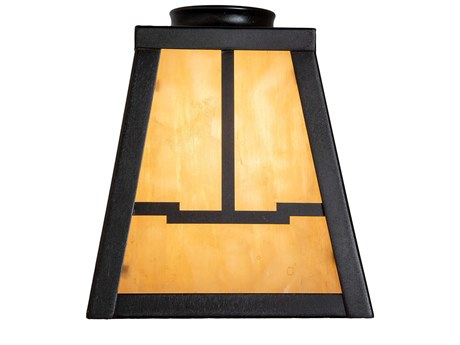 Meyda Mission Brown / Beige 8" Glass Shade