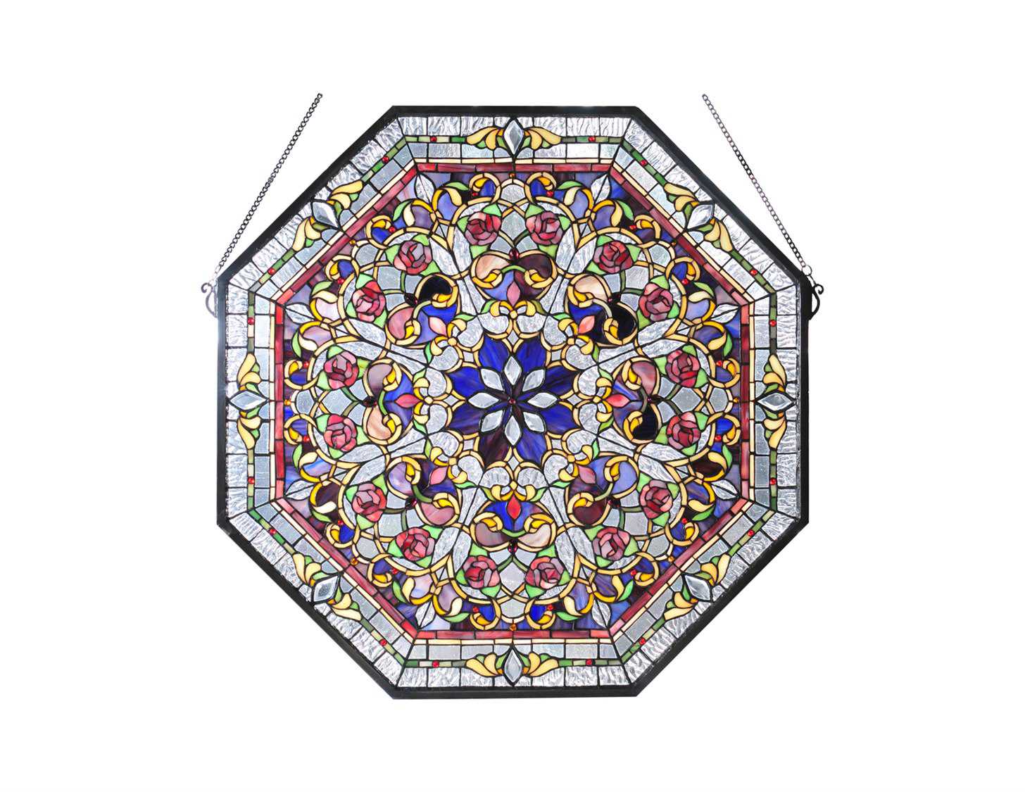 Meyda Tiffany Front Hall Floral Stained Glass Window MY107222