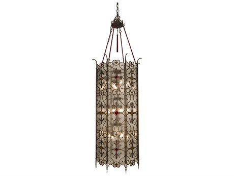 Meyda Saskia 12-Light Brown Glass Pendant