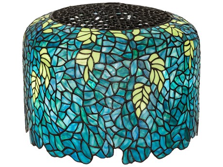 Meyda Blue / Teal 18" Tiffany Wisteria Shade