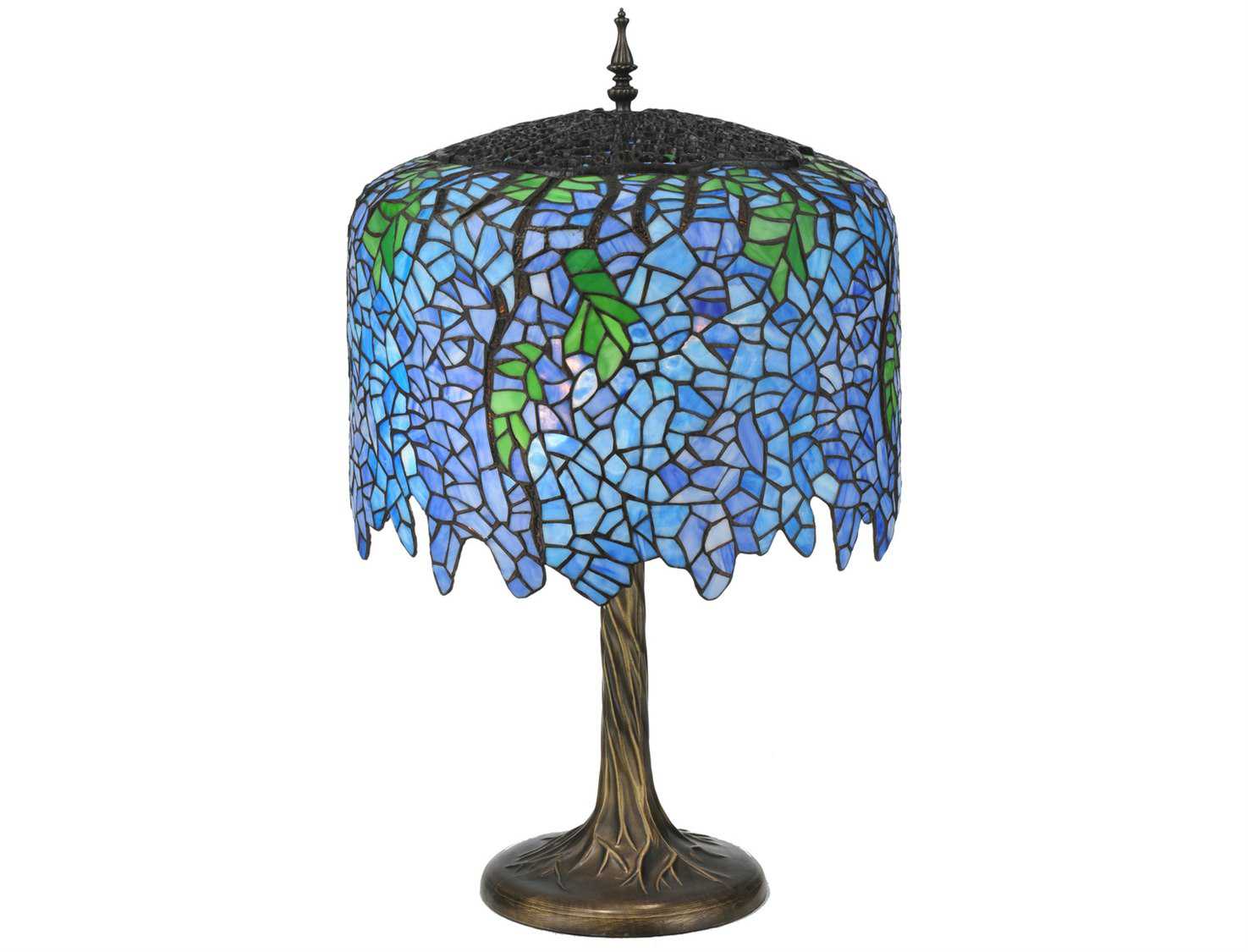 Meyda Tiffany Wisteria Multi-Color Buffet Lamp | MY118689
