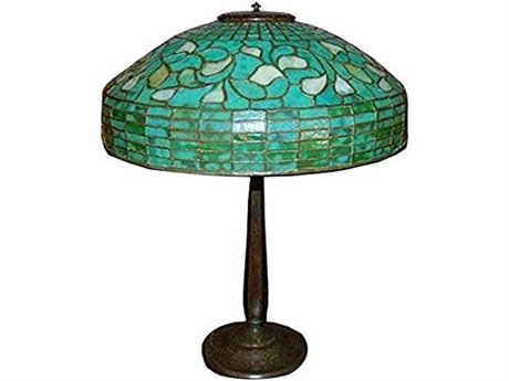 Meyda Tiffany Turning Leaf Green Table Lamp