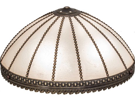 Meyda White 20" Gothic Bent Glass Shade