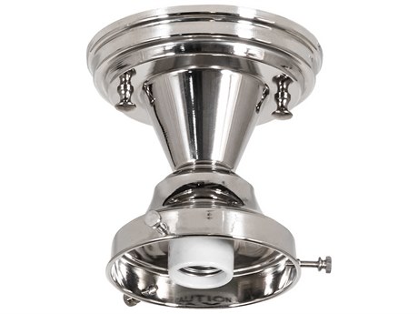 Meyda Revival 1-Light Polished Nickel Flush Mount