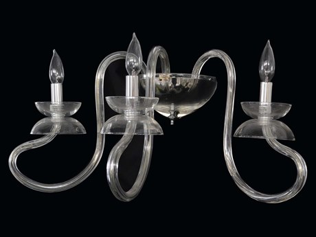 Meyda 3-Light Chrome Crystal Wall Sconce