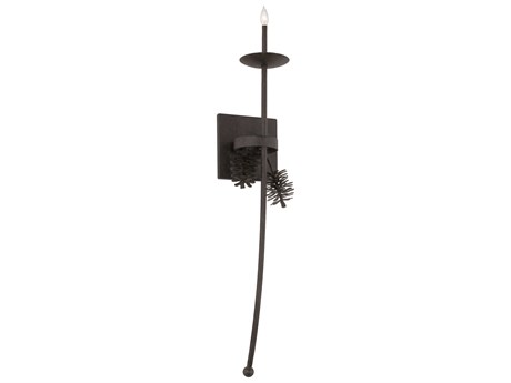 Meyda Bechar 1-Light Black Wall Sconce