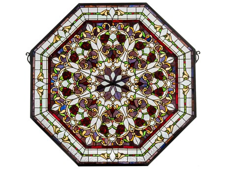 Meyda Floral LED Backlit Stained Glass Window