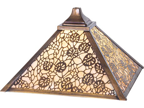 Meyda Lotus Leaf Antique Copper Beige Shade