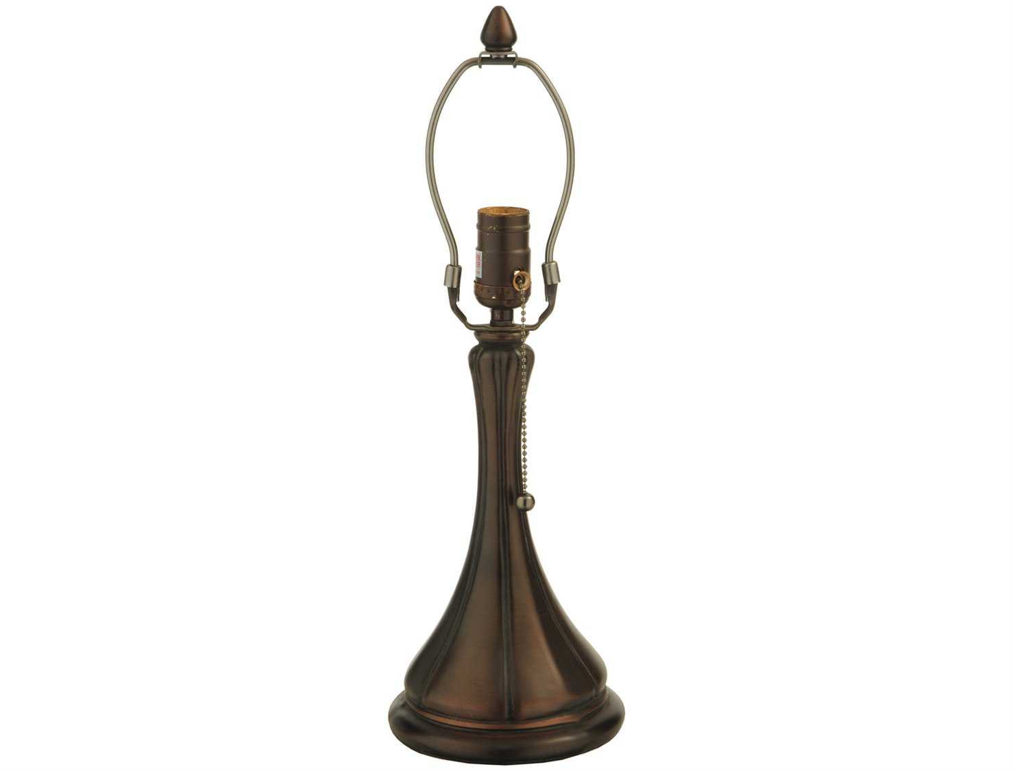 Meyda Tiffany Fluted Antique Copper Table Lamp Base | MY18819