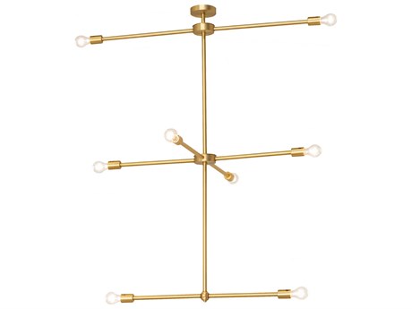 Meyda Pronograde 8-Light Gold LED Linear Chandelier