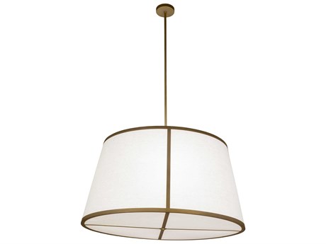 Meyda Cilindro 8-Light White Gold Ivory Glass LED Empire Pendant