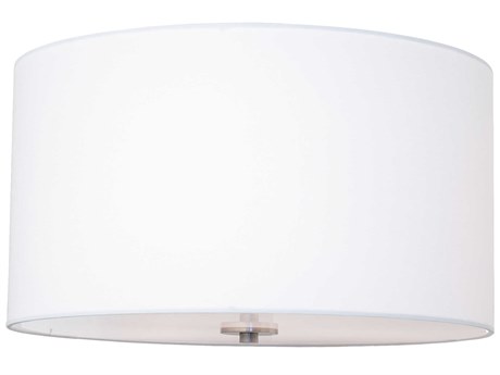 Meyda Cilindro 3-Light Nickel Drum Flush Mount