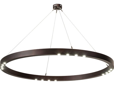 Meyda 16-Light6-Light Mahogany Bronze LED Round Pendant