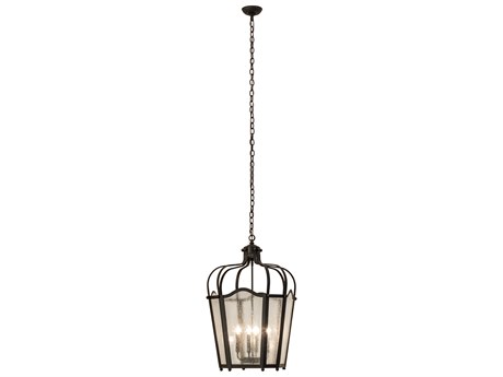Meyda Citadel 4-Light Bronze Oil Rubbed Glass Candelabra Chandelier