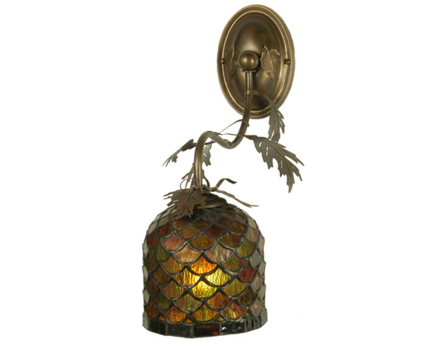 Meyda Tiffany Oak Leaf Wall Sconce MY22900