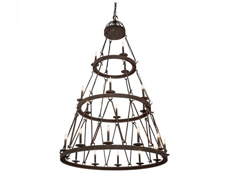 Meyda Lakeshore 21-Light Black Tiered Chandelier
