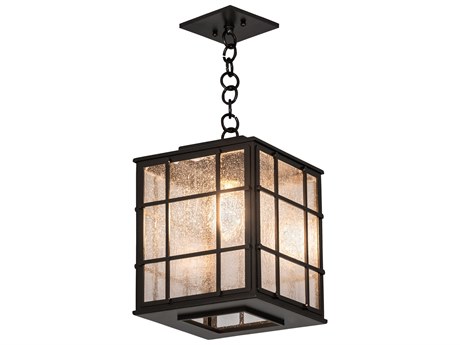 Meyda Pontrefract 1-Light Oil Rubbed Bronze Glass Lantern Pendant