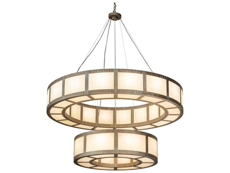 Meyda Alessandro 24-Light Antique Silver Round Tiered Pendant