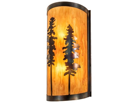 Meyda Pines 2-Light Steel Wall Sconce