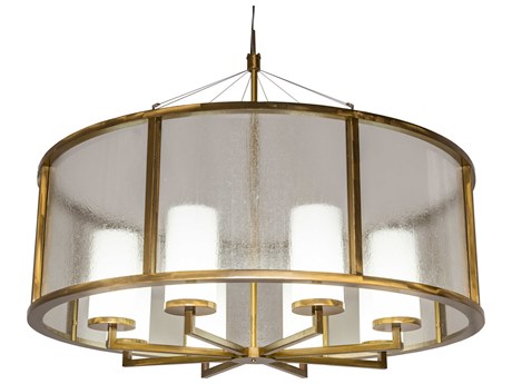 Meyda Gold Glass LED Cylinder Chandelier