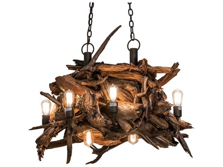 Meyda 8-Light Brown Chandelier