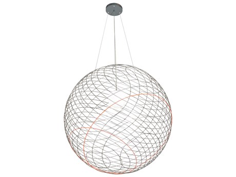 Meyda 1-Light Stainless Steel LED Globe Geometric Pendant