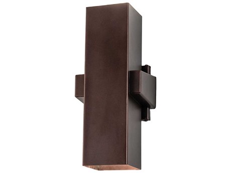 Meyda Quadrato 2-Light Mahogany Bronze Wall Sconce