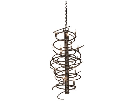 Meyda Cyclone 12-Light Steel Glass Chandelier