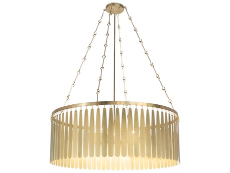 Meyda 8-Light Natural Brass Round Chandelier