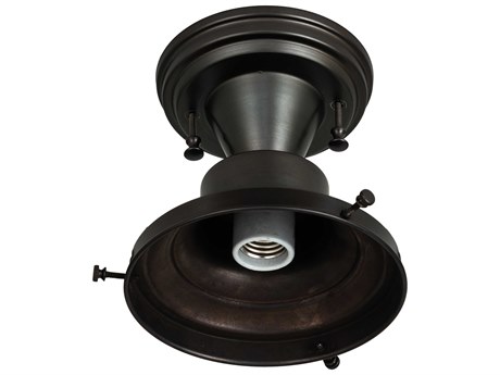 Meyda Revival 1-Light Black Semi Flush Mount