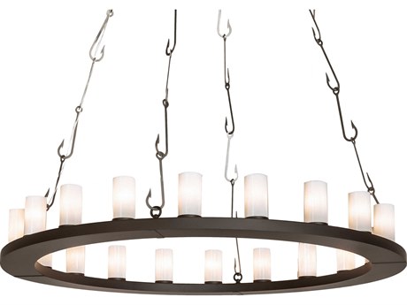Meyda Loxley 20-Light Steel Oil Rubbed Bronze Cylinder Chandelier