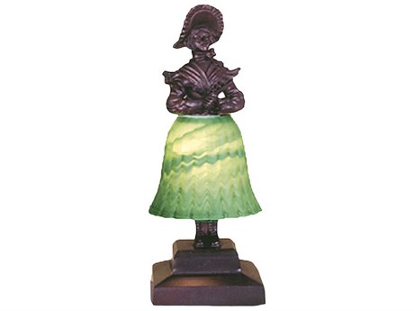 Meyda Prairie Bronze Glass Table Lamp