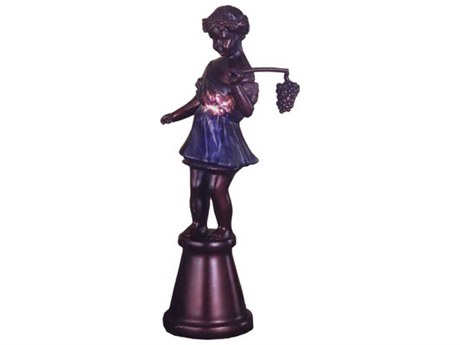 Meyda Silhouette Polly Blue Glass Table Lamp