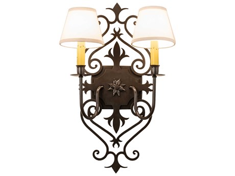 Meyda Louisa 2-Light Timeless Bronze Wall Sconce